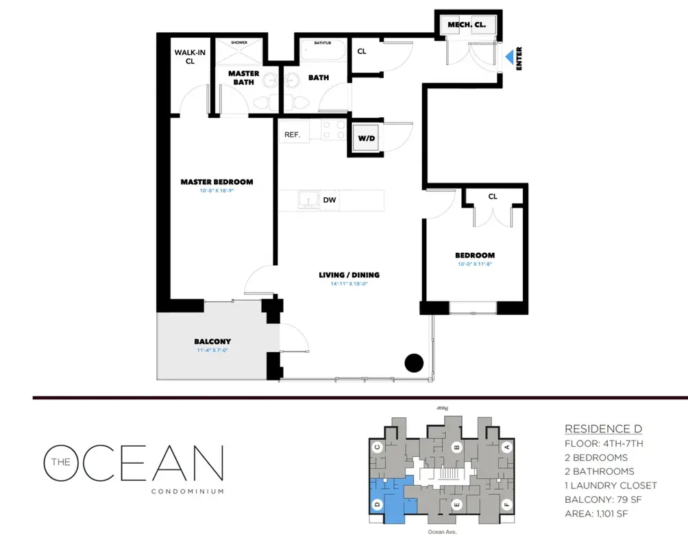 3041 Ocean Avenue #6D floor plan
