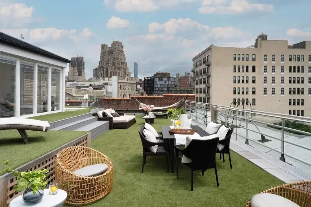 Private terrace with city views