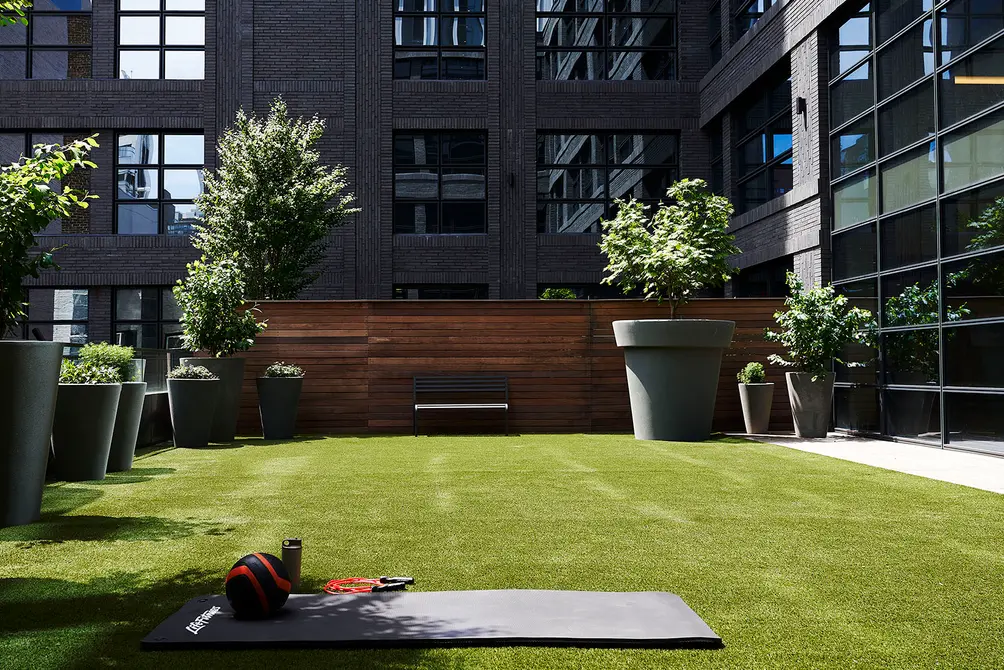 Outdoor terrace just off fitness center