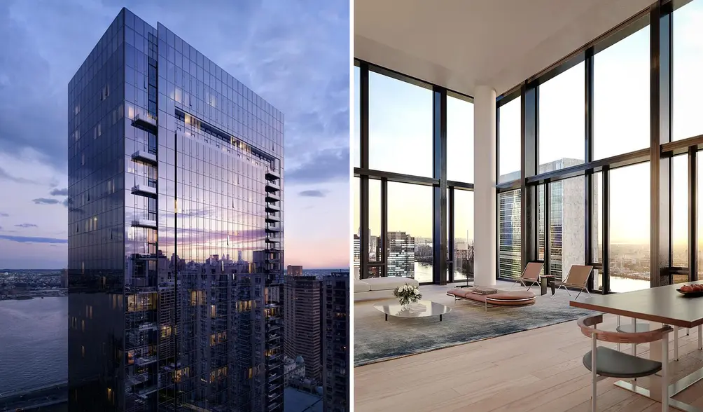 695 First Avenue; corner penthouse living room