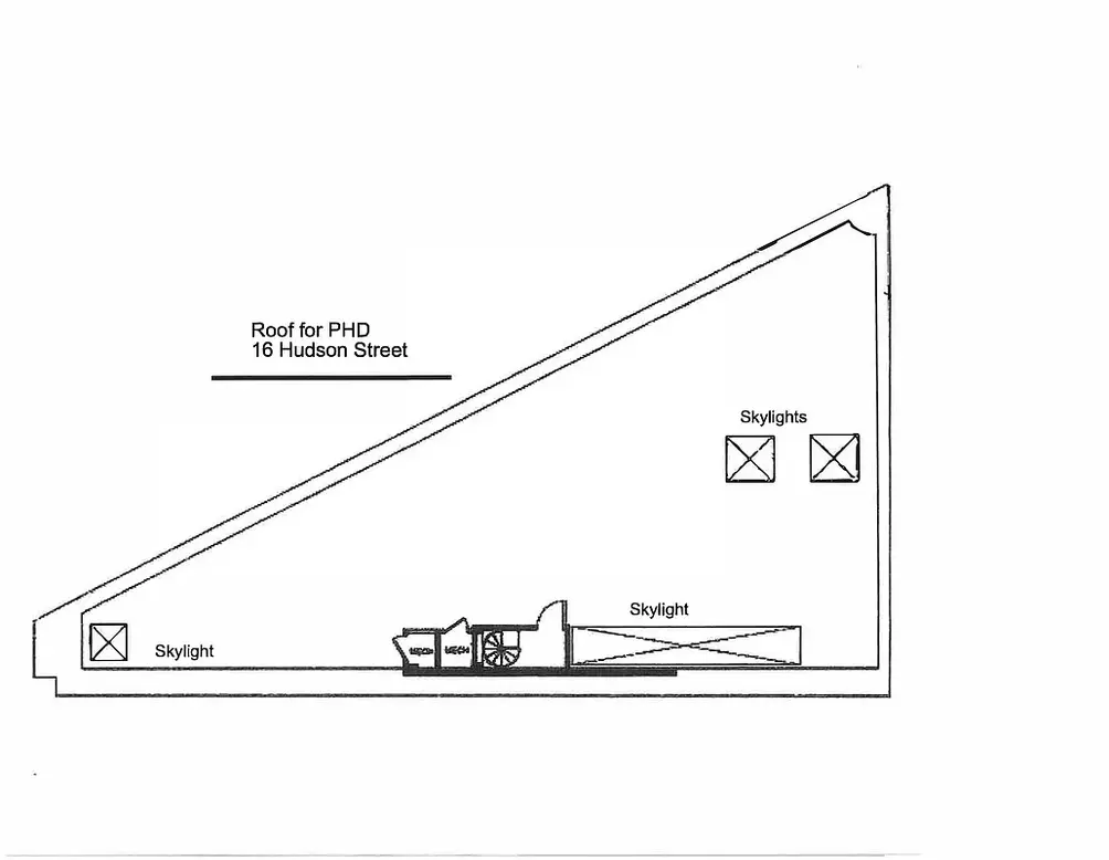 Roof terrace floor plan