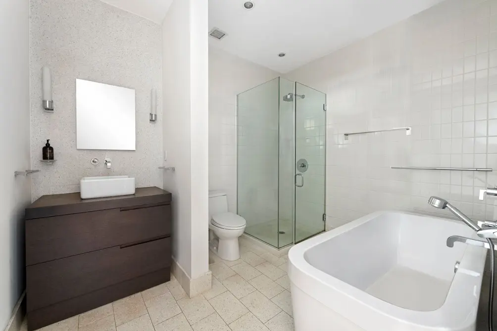 Primary bath with soaking tub and separate shower