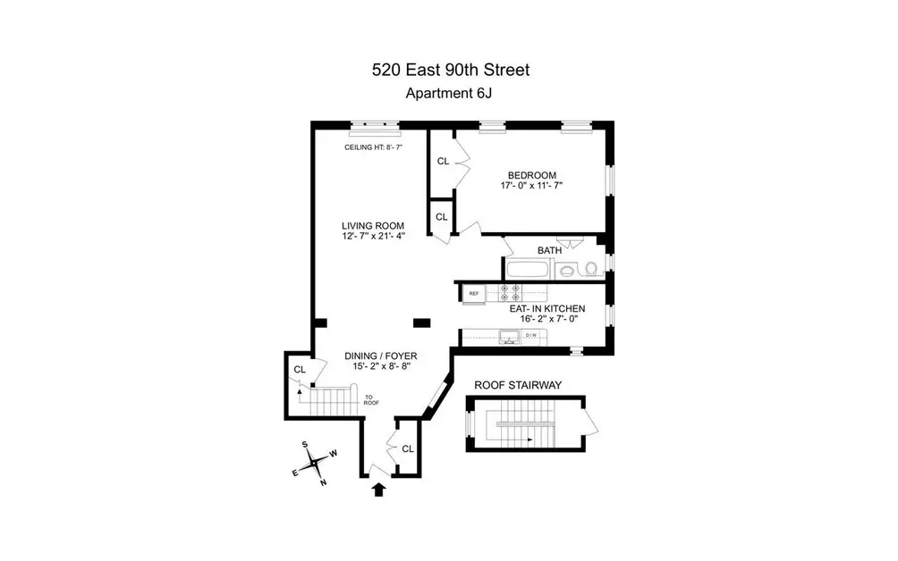 520 East 90th Street #6J floor plan