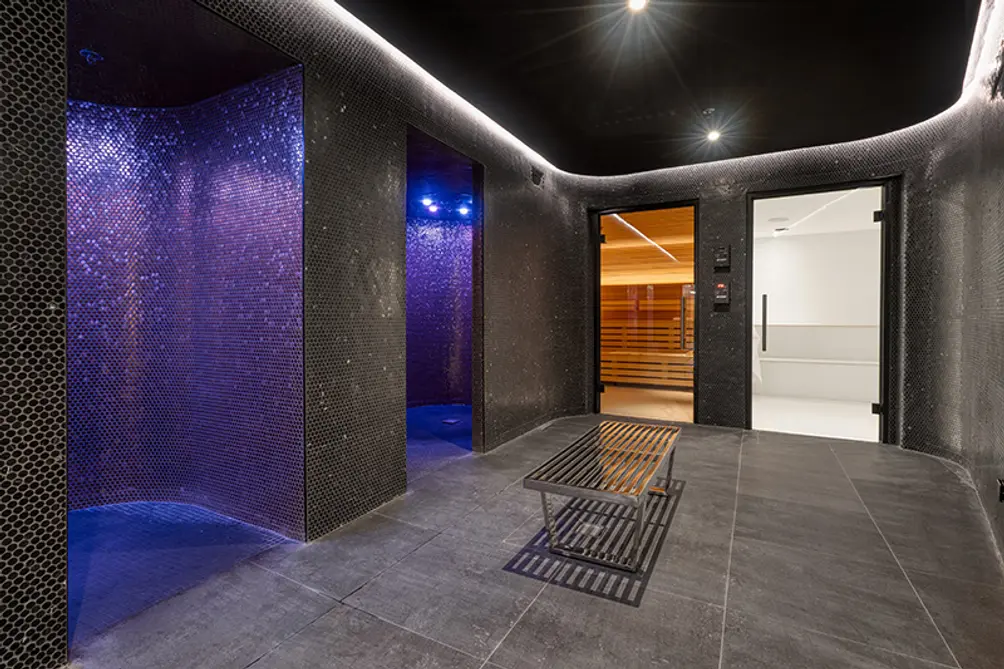The Smile spa with experiential shower, spa, and steam room