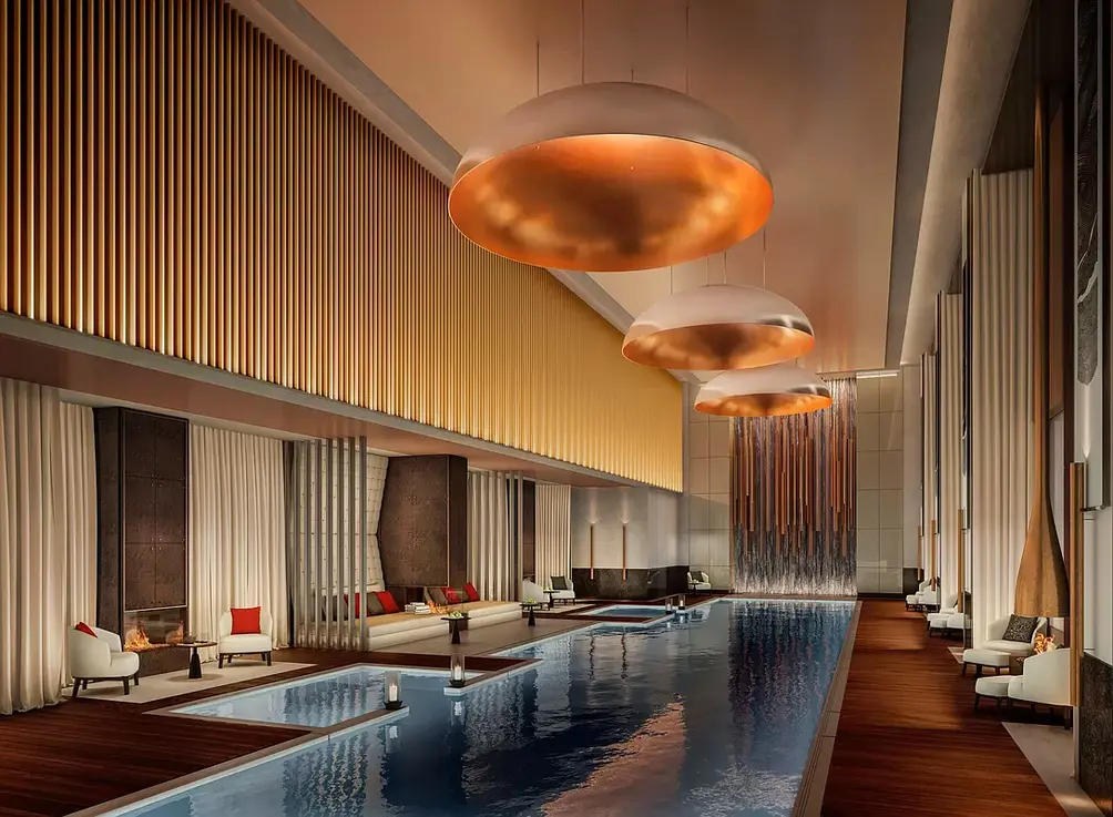 Indoor pool and spa area