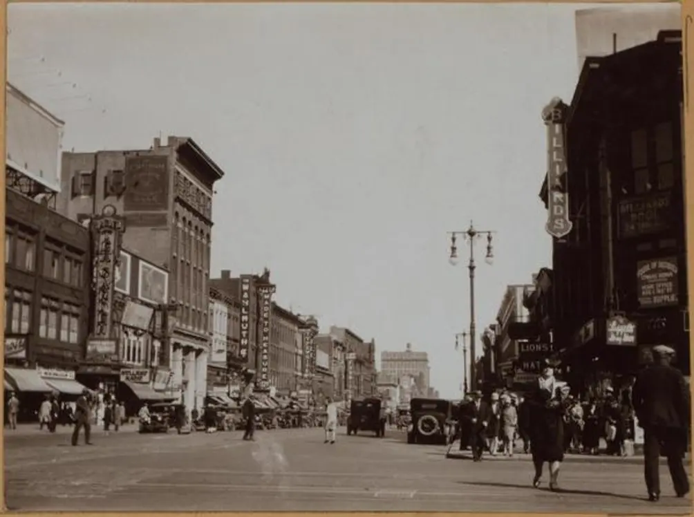Harlem, West 125th Street, 1928, historic, Geo. L. Balgue, the New York Public Library