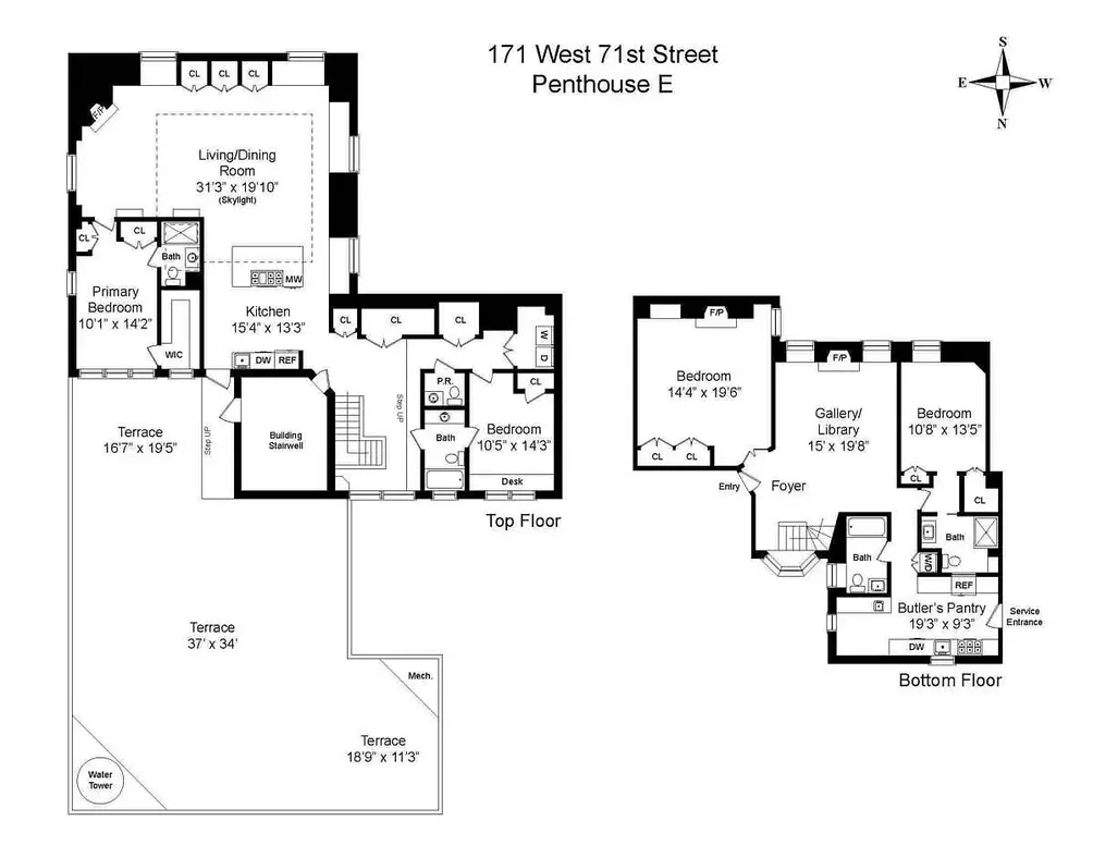 Duplex apartment floor plan