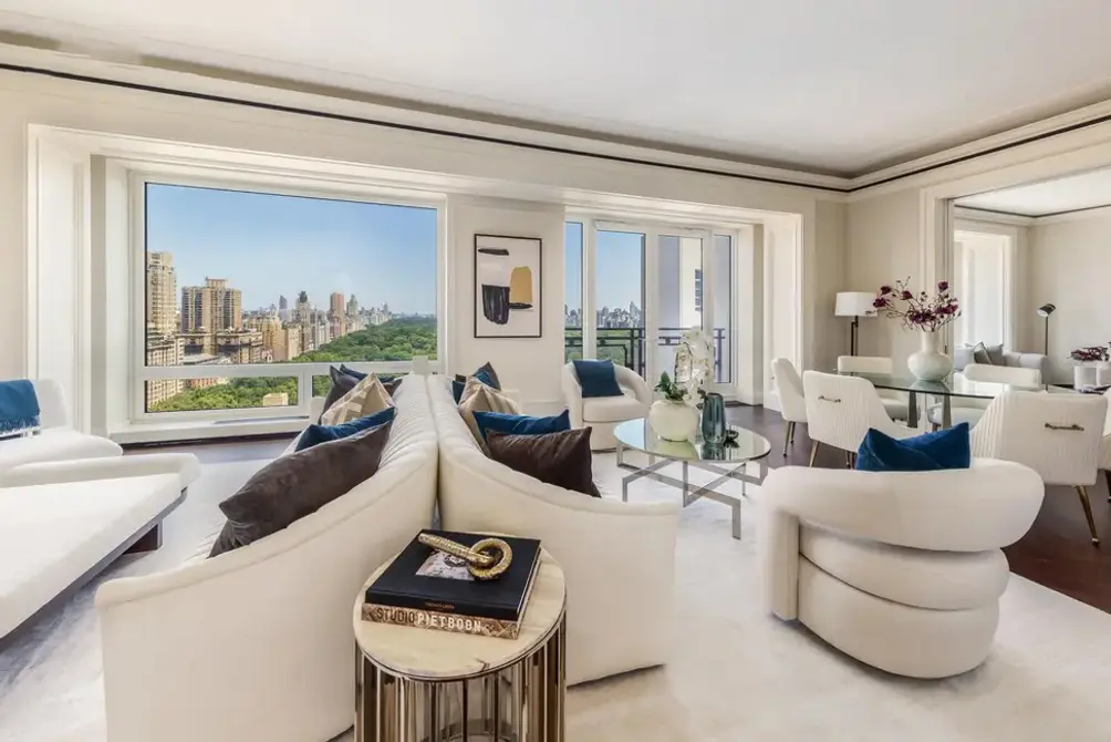 Living room with Central Park vistas