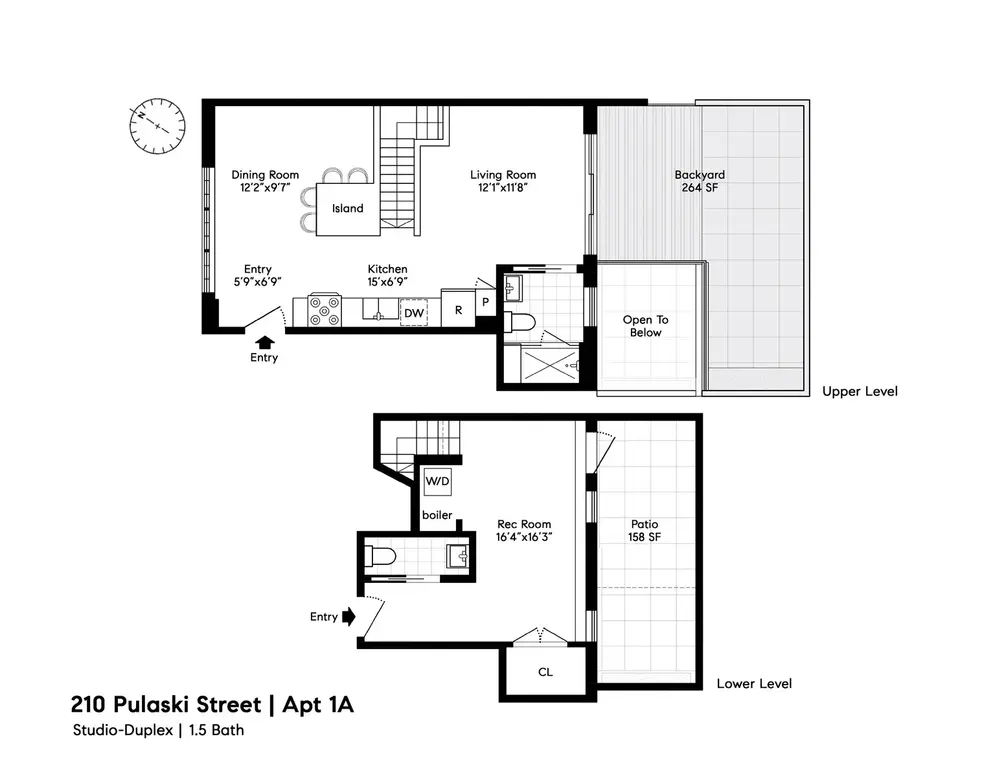 Cellar-level apartment floor plan
