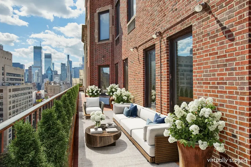 Private terrace with city views