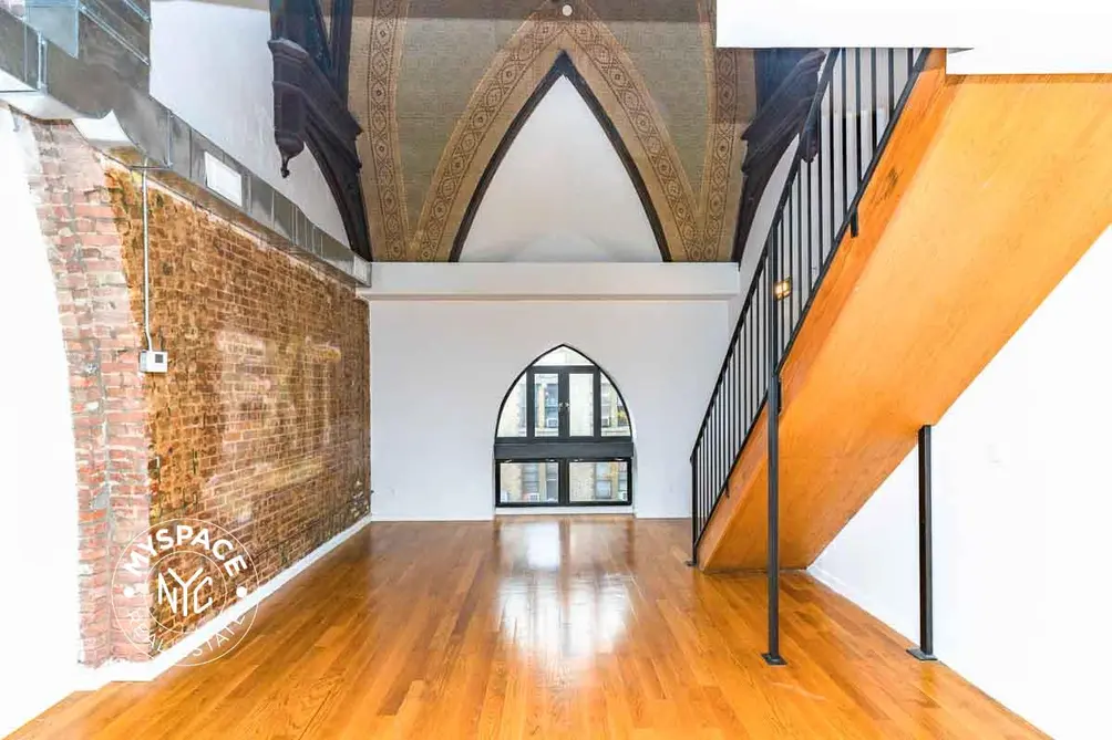 Living room with original architectural details