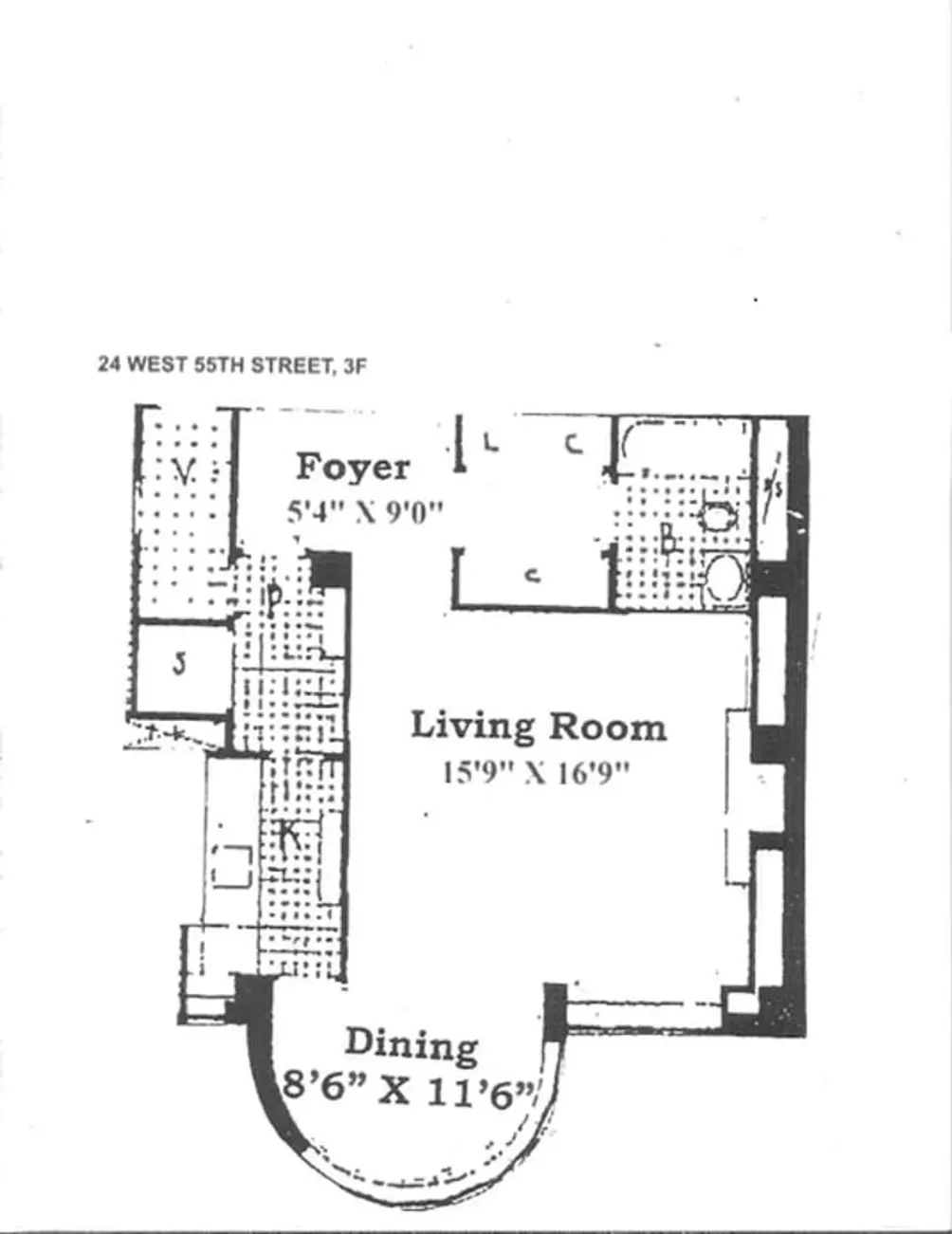 24 West 55th Street #3F floor plan