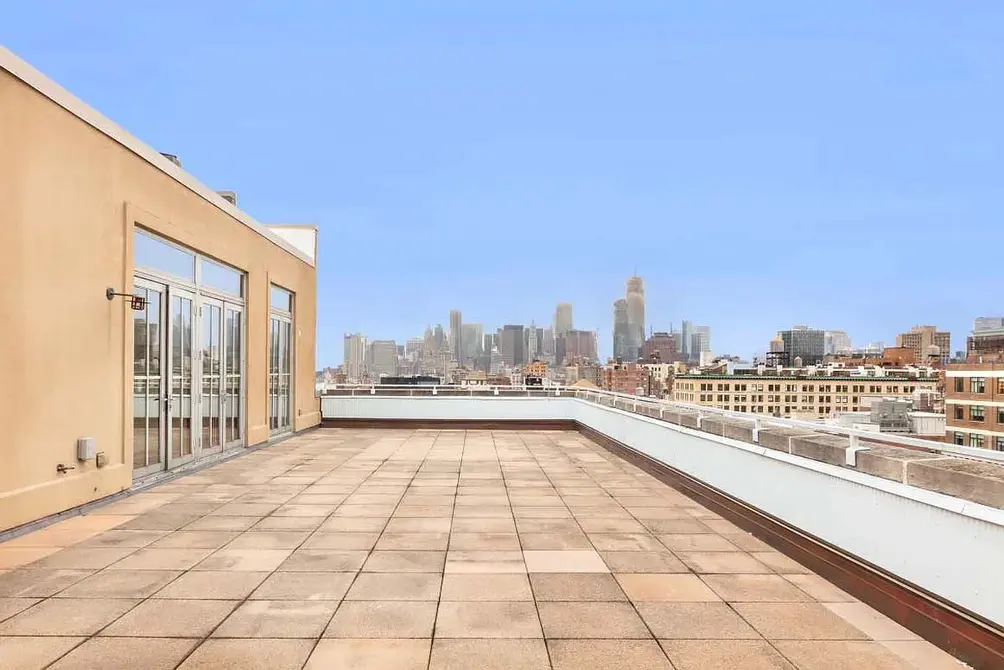 Rooftop terrace with skyline views