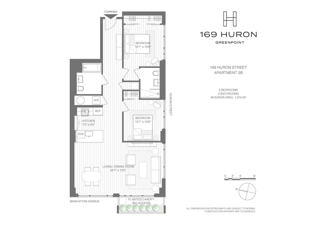 169 Huron Street - Greenpoint two-bedroom