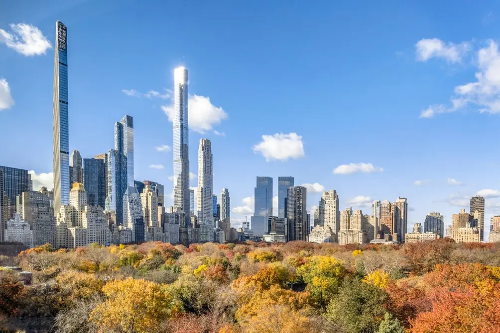 Billionaires' Row with Central Park Tower in the center