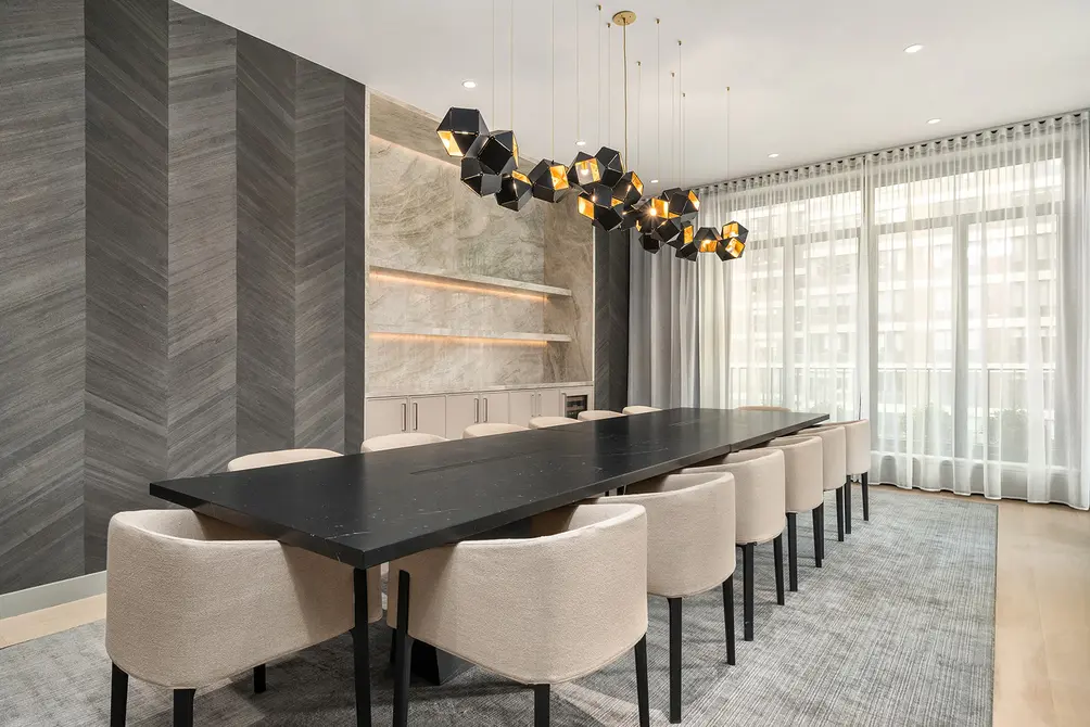 Private dining room, NYC condo amenities