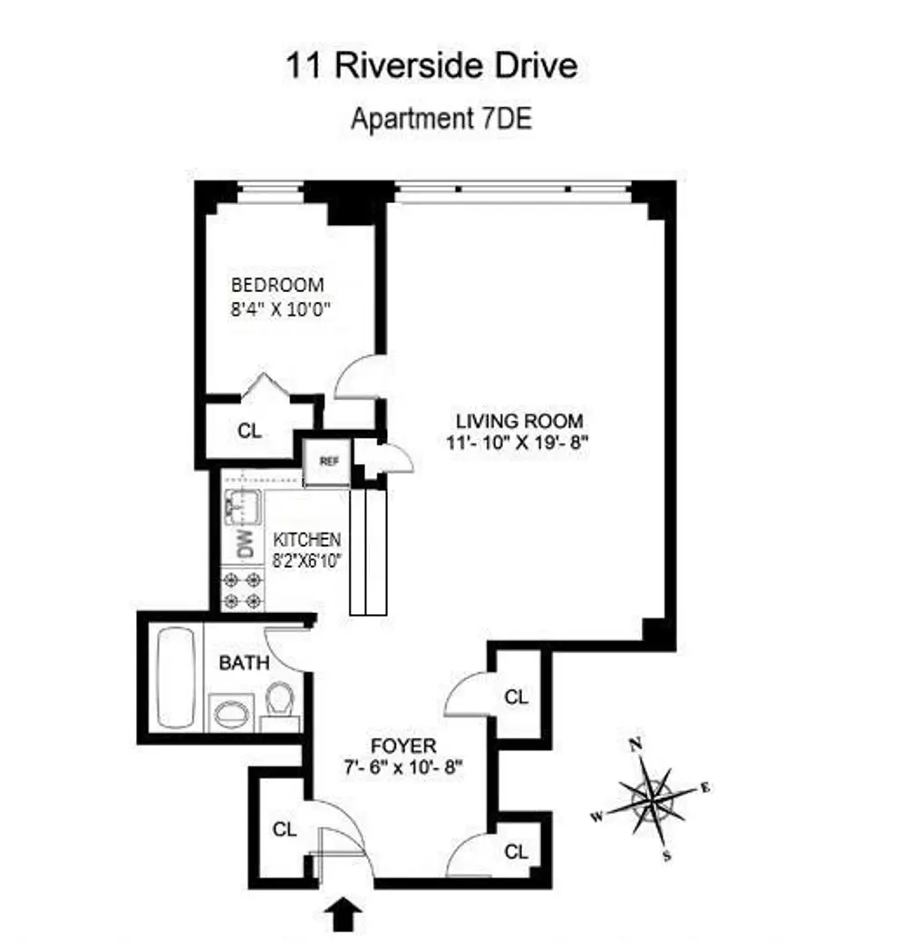11 Riverside Drive #7DE floor plan
