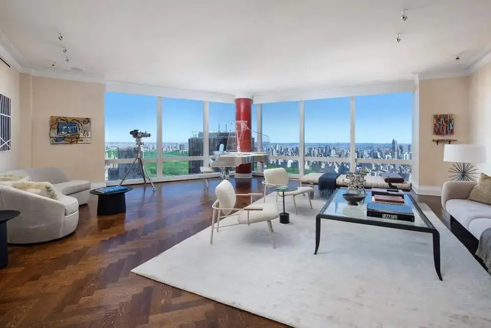 Living room overlooking Central Park