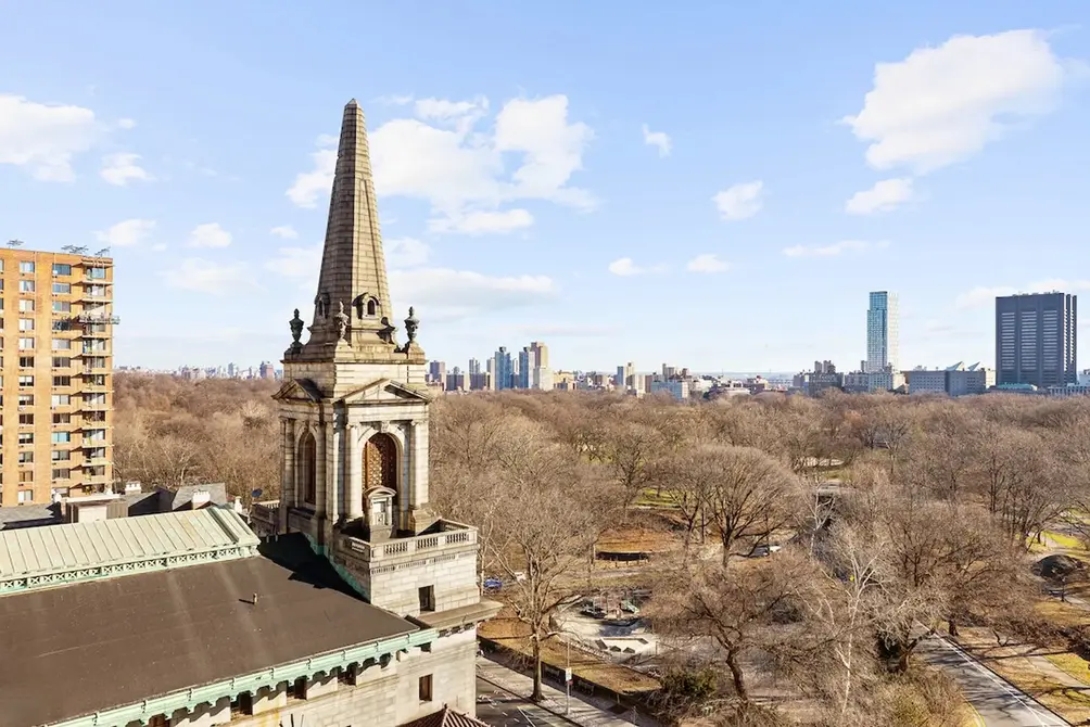 Views of Central Park and church