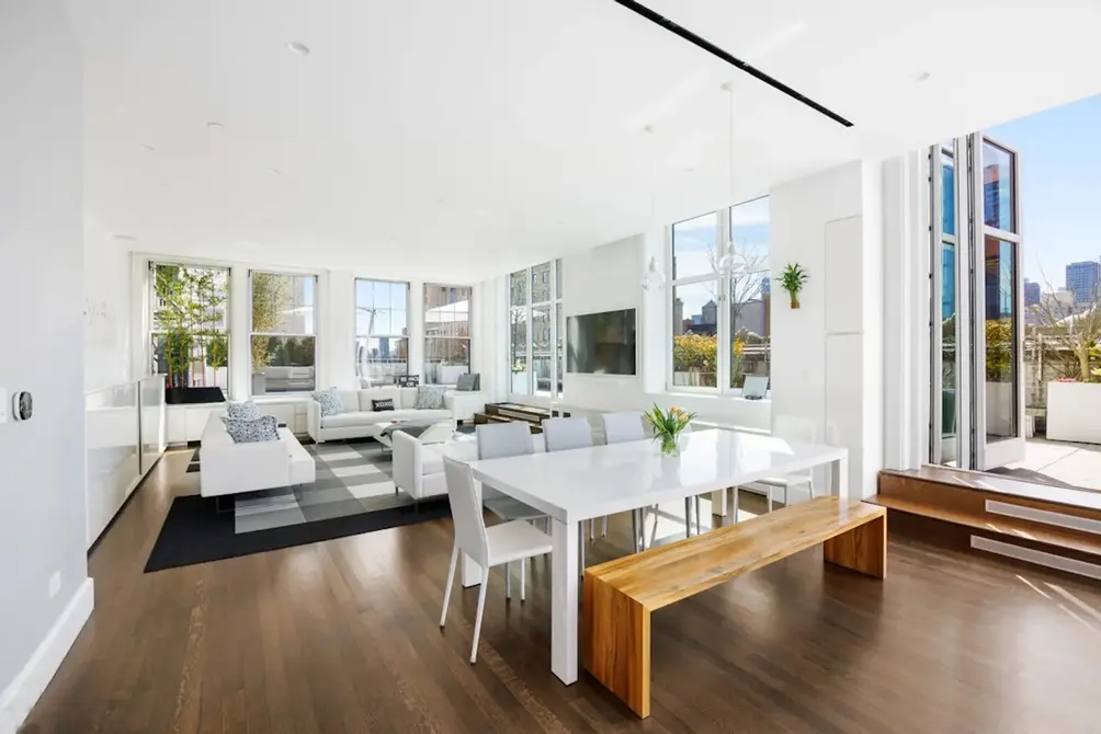 Living/dining room with terrace access