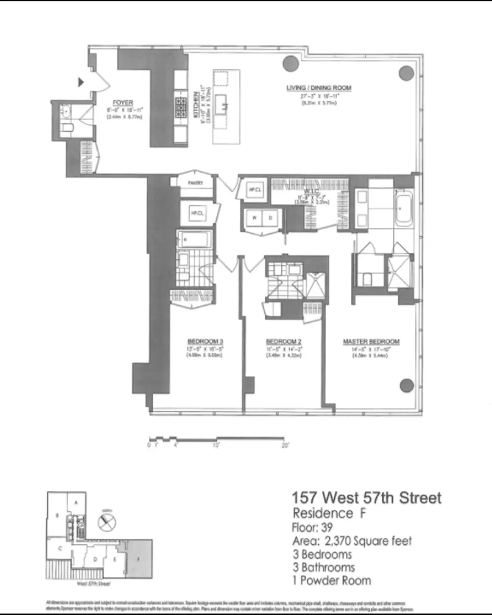 157 West 57th Street #39F floor plan