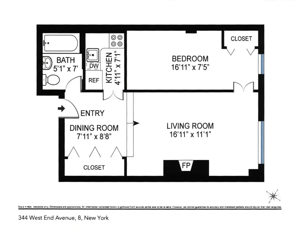 344 West End Avenue #8 floor plan