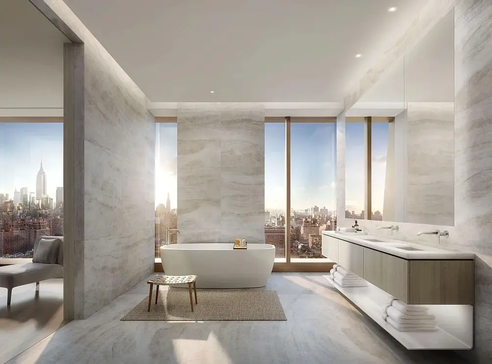 Primary baths, Chelsea condos, NYC condos