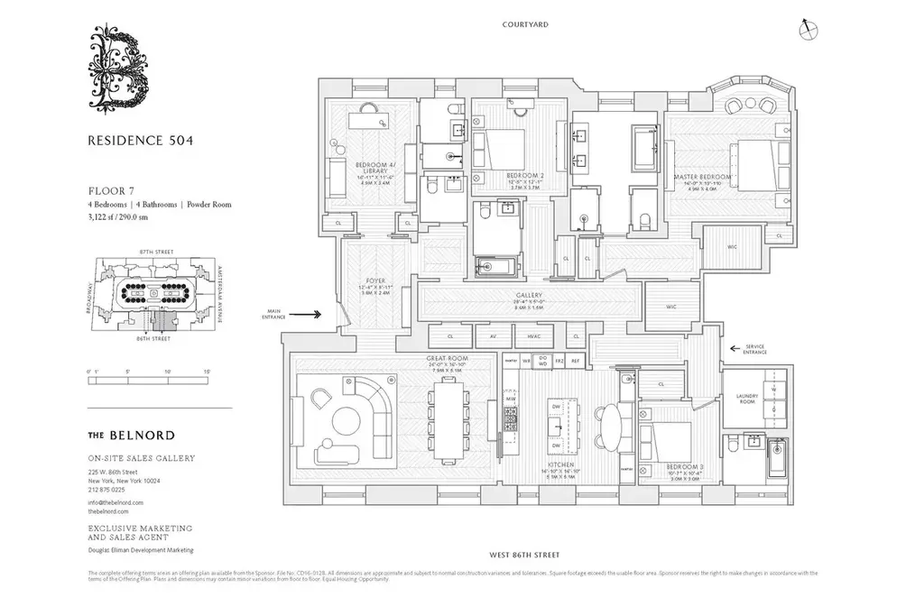 Four-bedroom floor plan