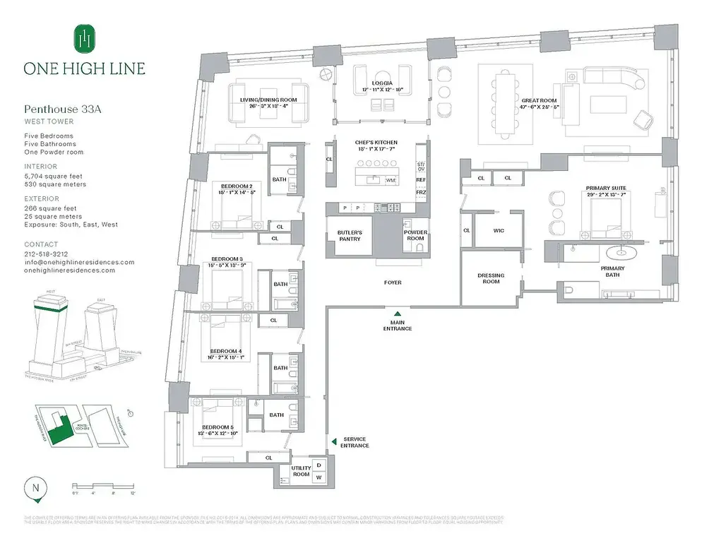 Penthouse floor plan