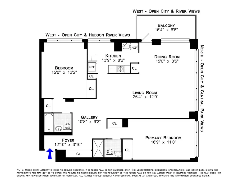 Split bedroom floor plan
