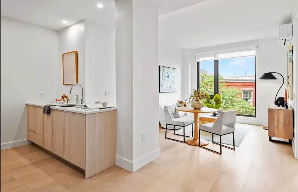 Living room and open kitchen