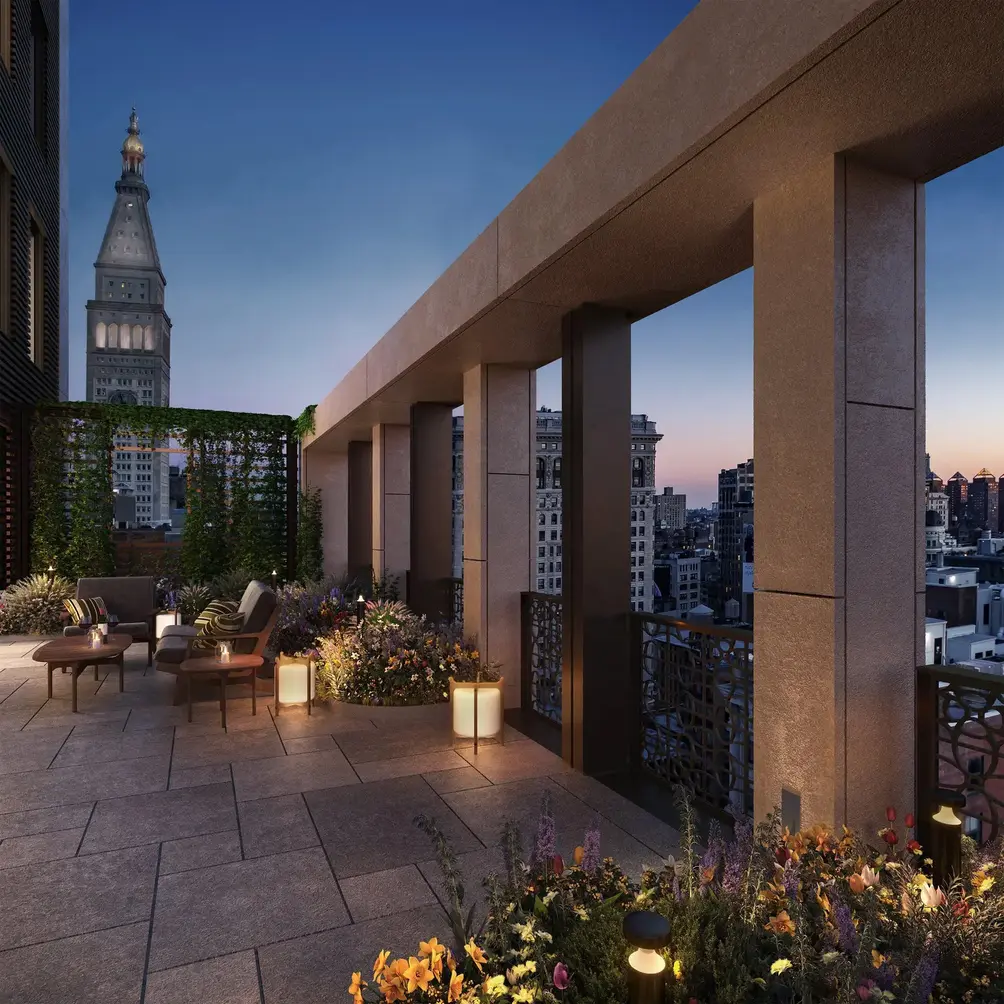 Private terrace with clocktower views