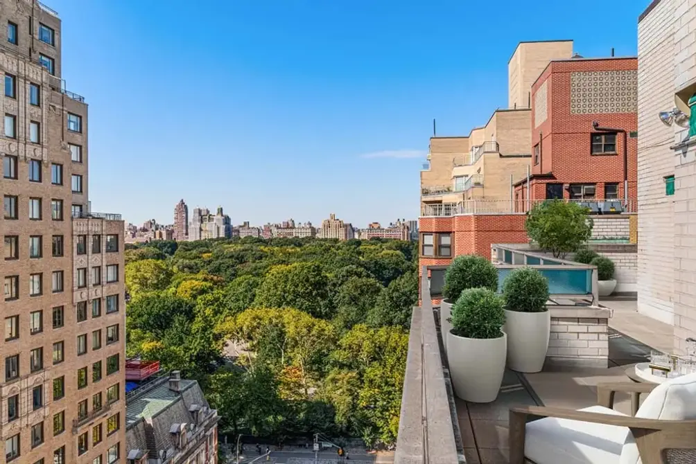 Private terrace with Central Park views