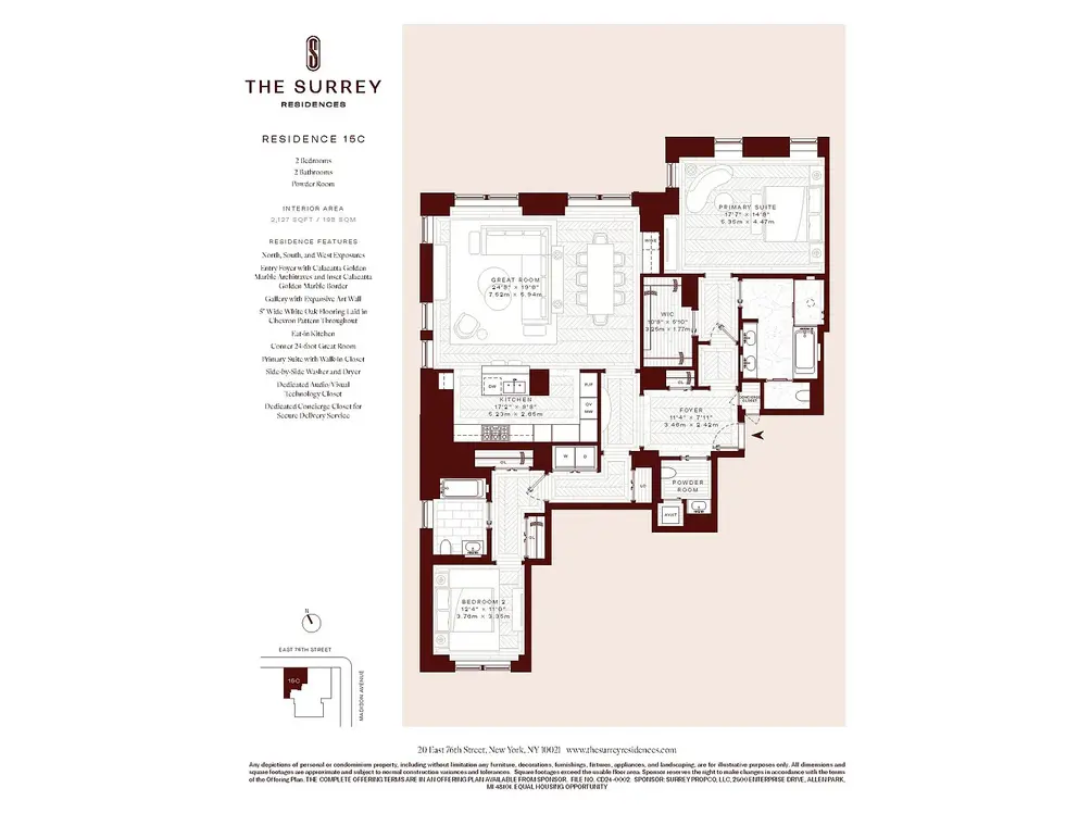 Three-bedroom floor plan