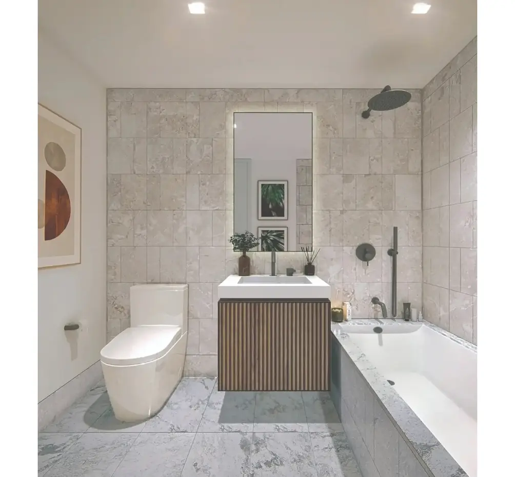 Primary bath with tub/shower combination