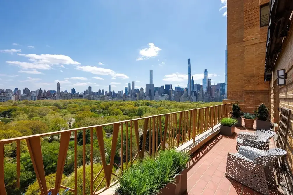 Private terrace overlooking Central Park