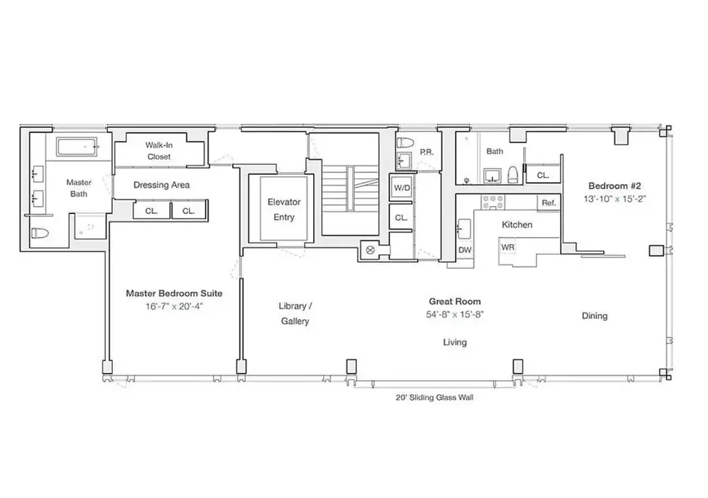 Two-bedroom floor plan