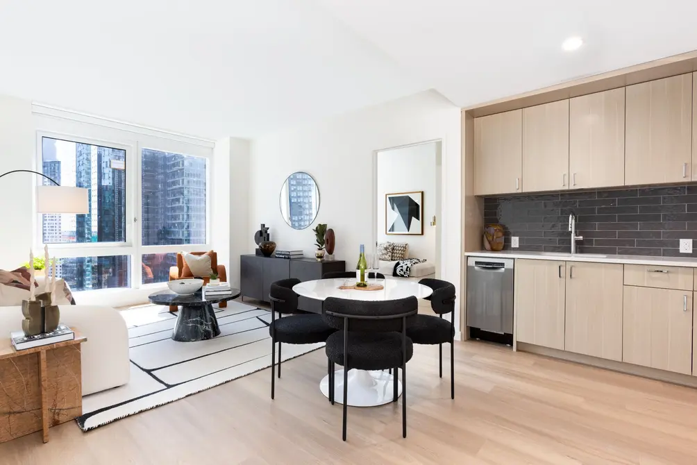 Living room and open kitchen