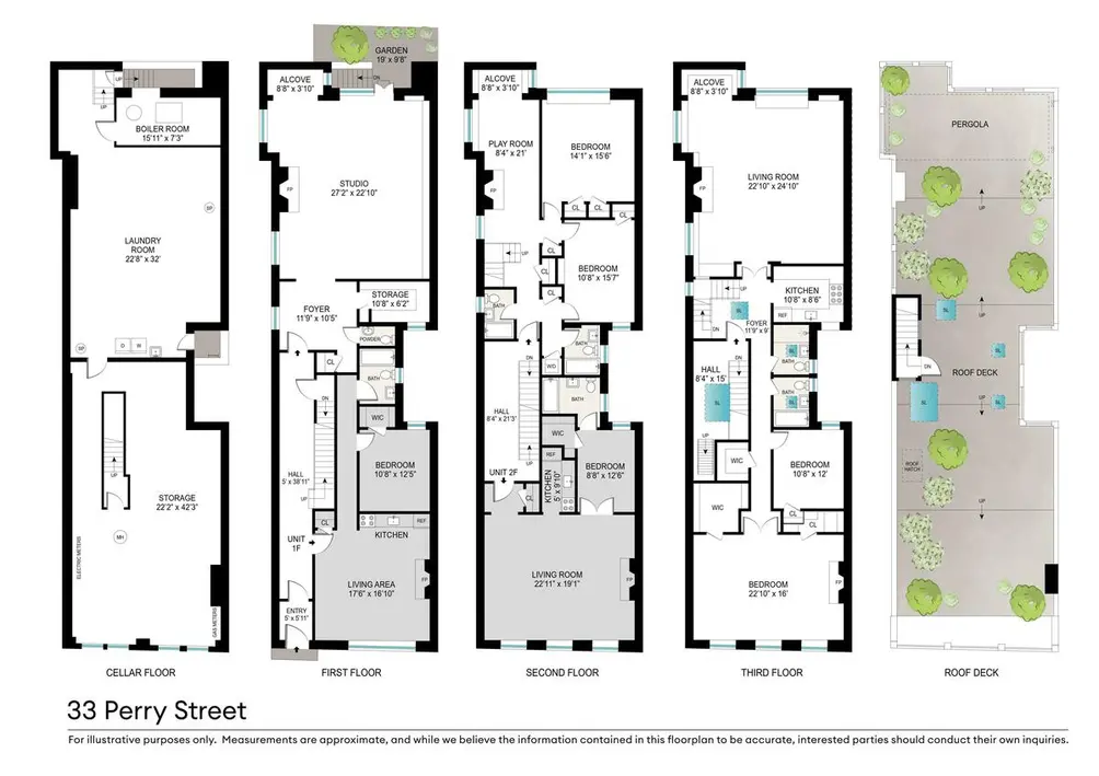 West Village townhouse floor plan