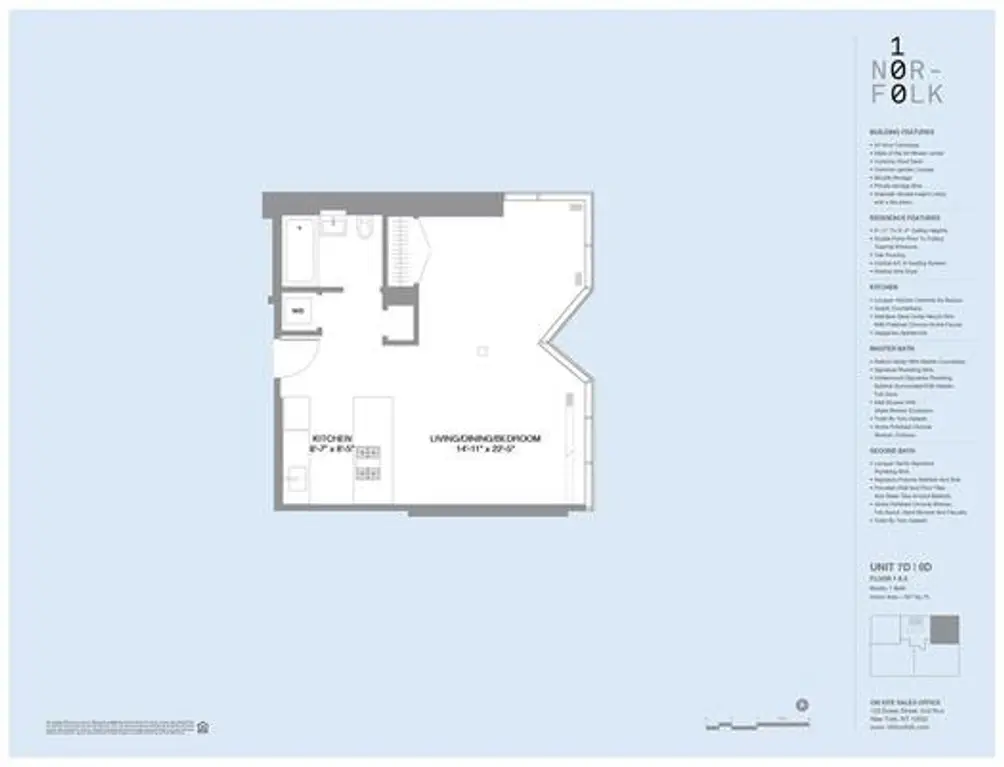 100 Norfolk Street #7D floor plan