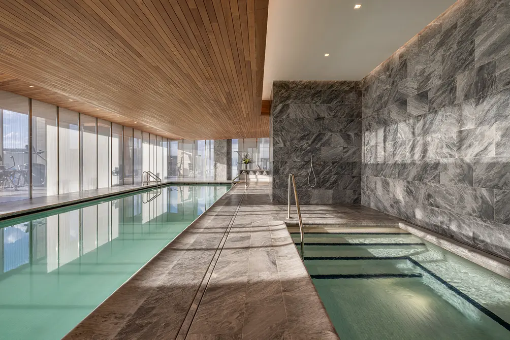 Indoor pool and hot tub