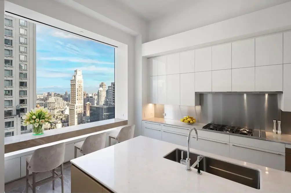 Windowed kitchen with Central Park views