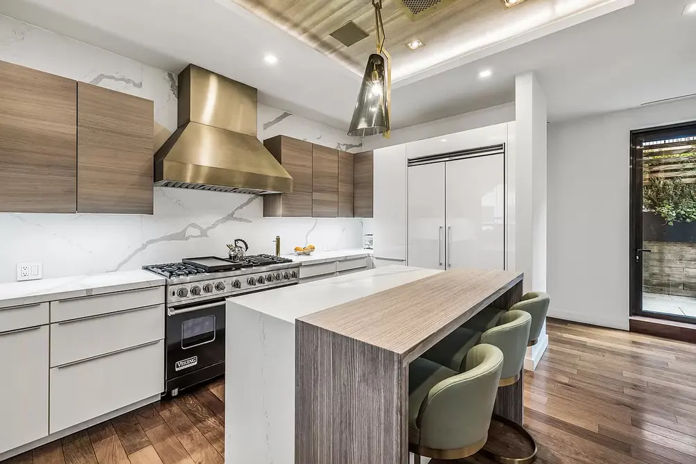 Windowed kitchen with island