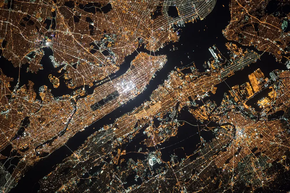 Lights satellite NYC
