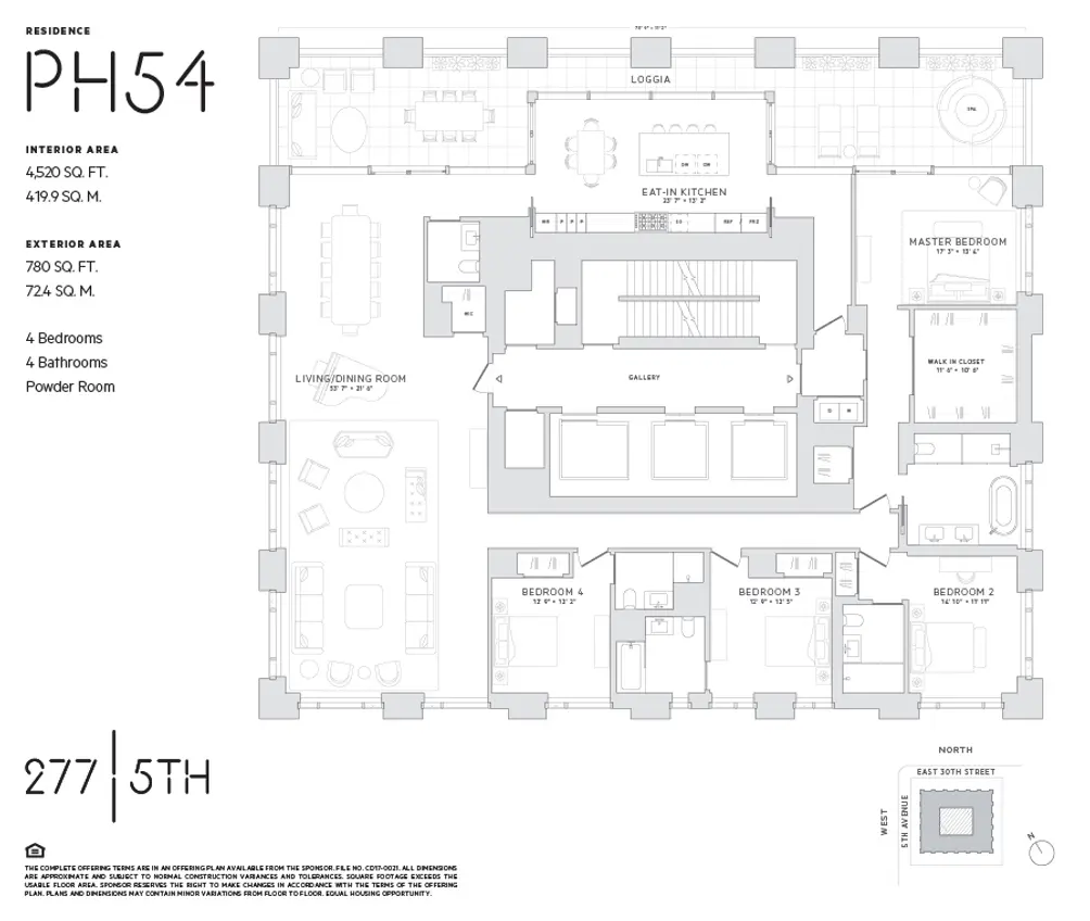 277 Fifth Avenue #PH54 floor plan
