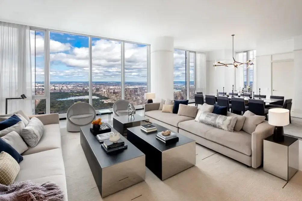 Living room with Central Park views