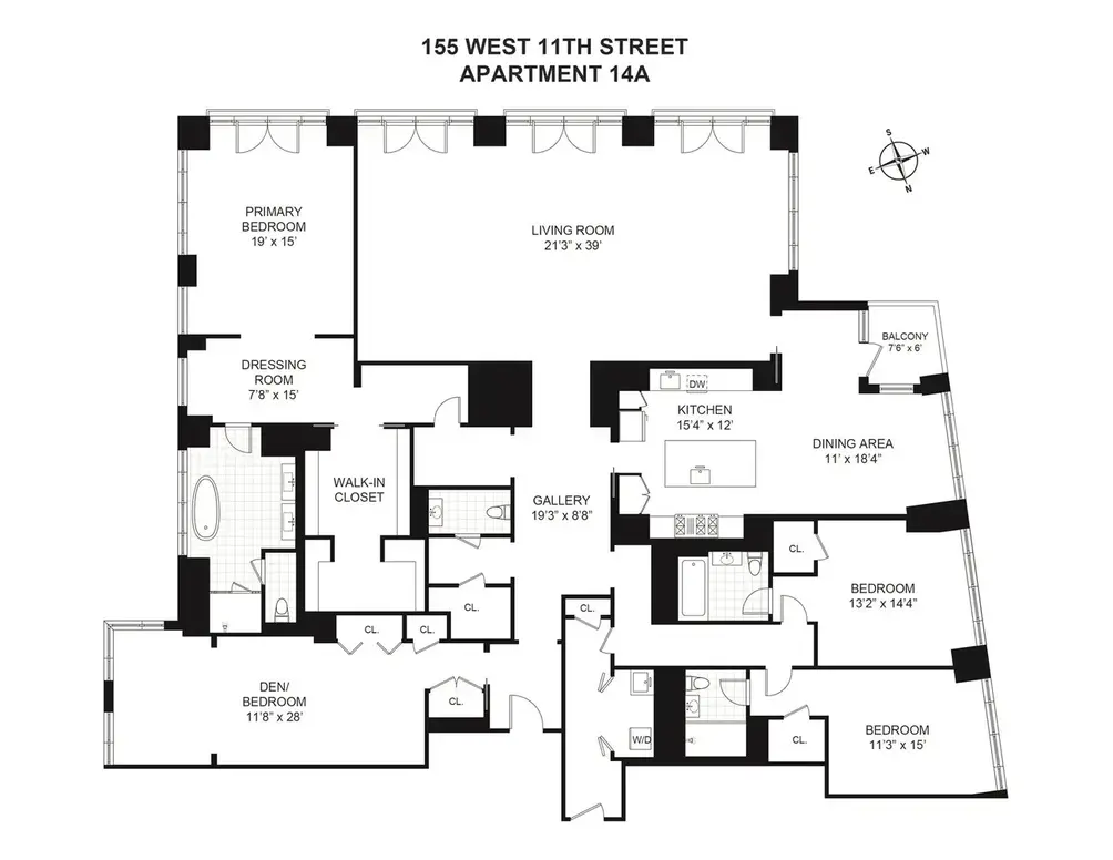 Four-bedroom floor plan