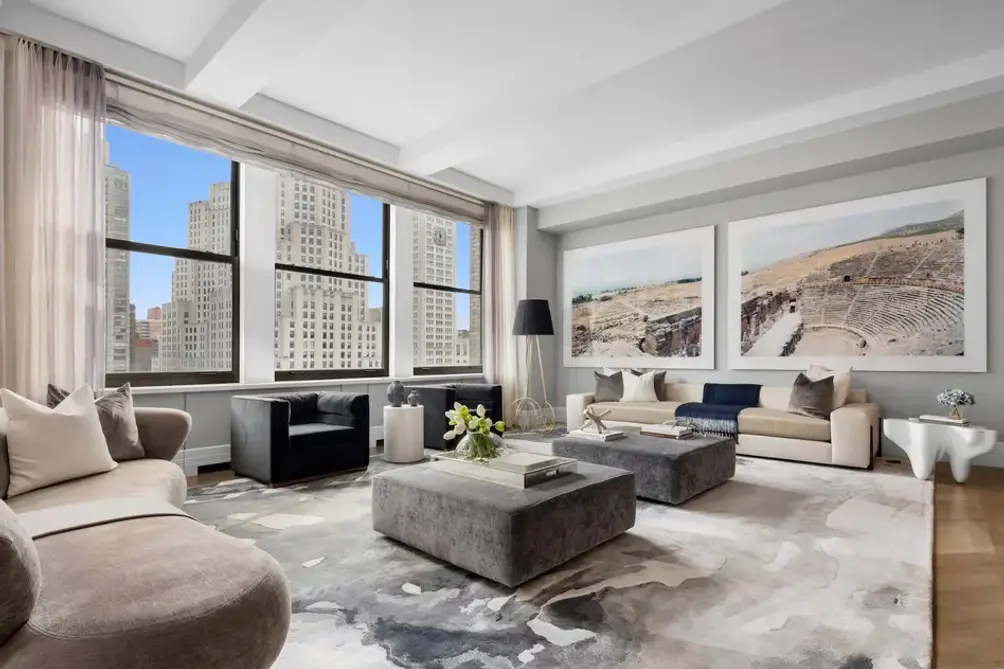 Living room with views of East 22nd Street