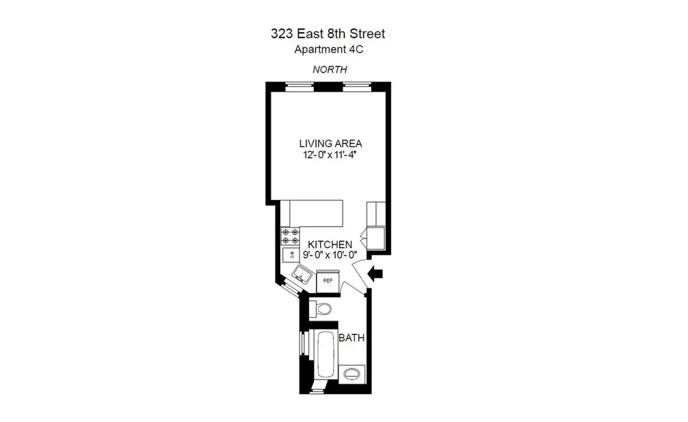 323 East 8th Street #4C floor plan