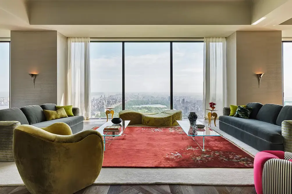 Living room with Central Park views